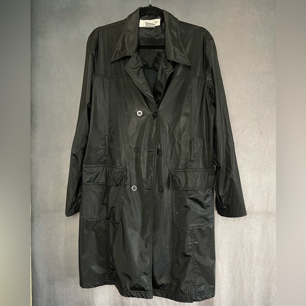 Women's Black Double-Breasted Coat